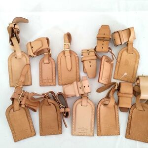 Louis Vuitton Natural Leather Luggage Tags 10 pcs